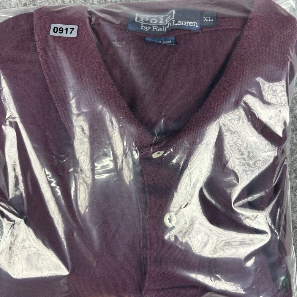Polo Ralph Lauren Shirt Mens Xl Long Sleeve Polo Burgundy‎ Preppy Casual Button